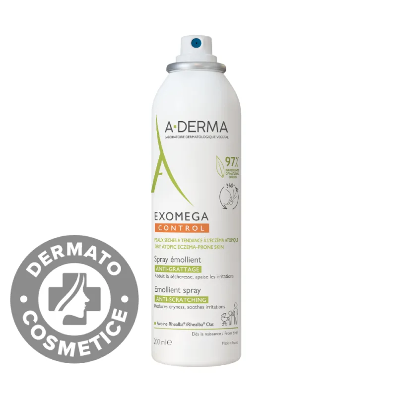 Spray emolient pentru piele uscata Exomega Control, 200ml, A-Derma — preț și oferte
