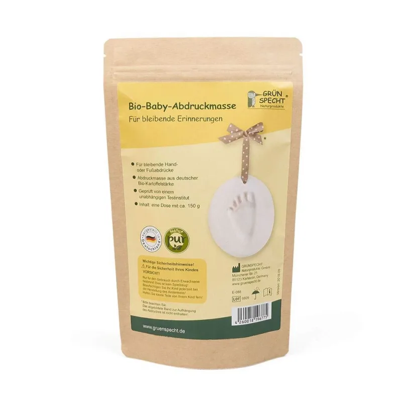Rezerva mulaj organic pentru amprenta mana sau picior bebelusi 677-00, 1 bucata, Grunspecht — preț și oferte