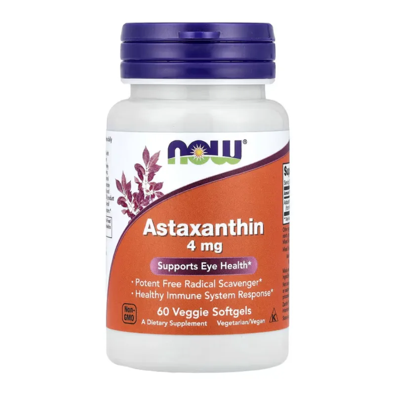 Astaxantina 4mg, 60 capsule, Now Foods — preț și oferte