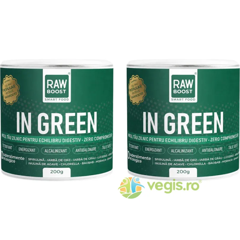 Pachet In Green Mix Verde Ecologic/Bio 2x200g RAWBOOST — preț și oferte