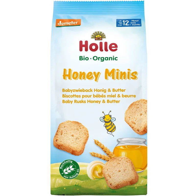Pesmeti cu Miere si Unt pentru Copii +1 An Ecologici/Bio 100g HOLLE — preț și oferte