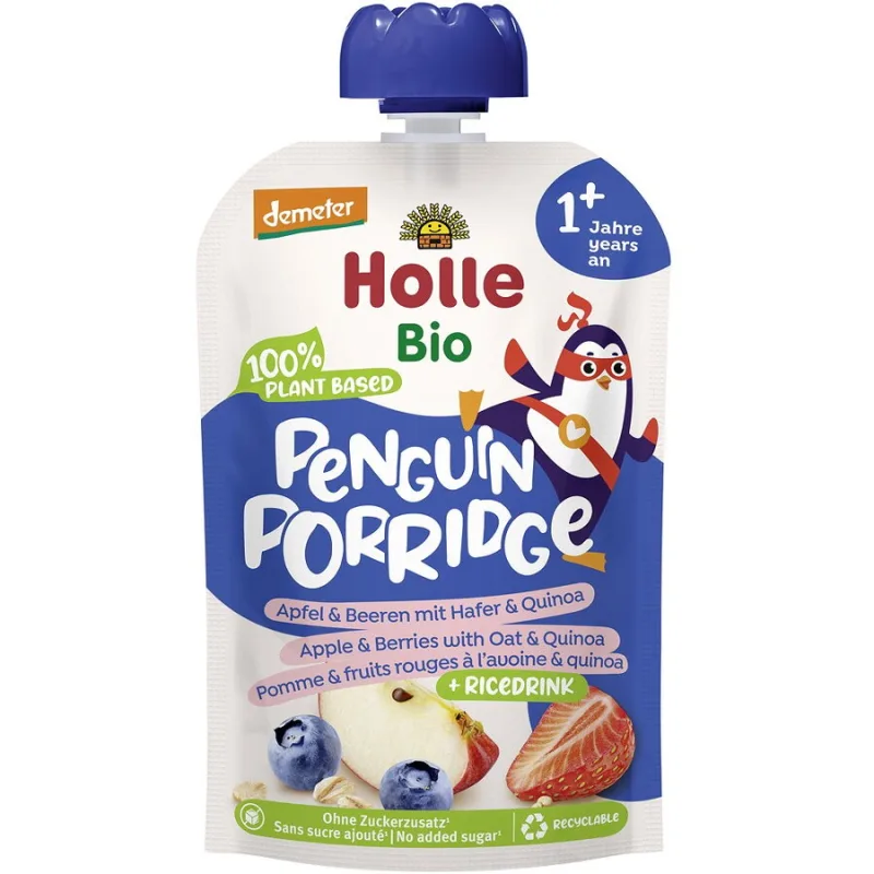 Terci din Fructe cu Cereale pentru Copii +1 An fara Zahar Adaugat Ecologic/Bio 110g HOLLE — preț și oferte