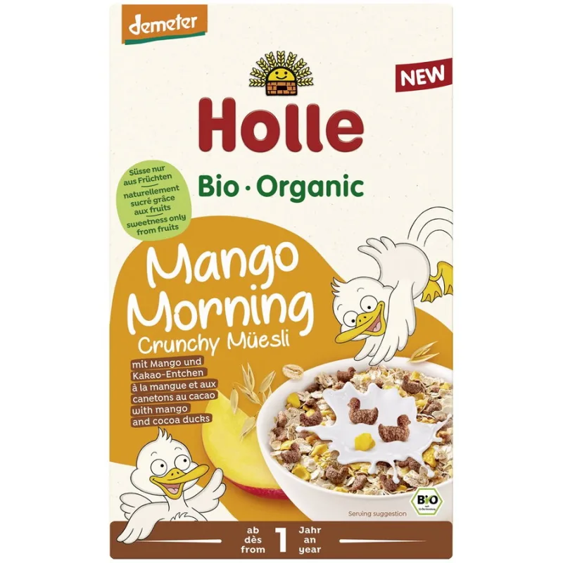 Musli Crocant Integral cu Mango si Cacao pentru Copii +1 An Ecologic/Bio 200g HOLLE — preț și oferte