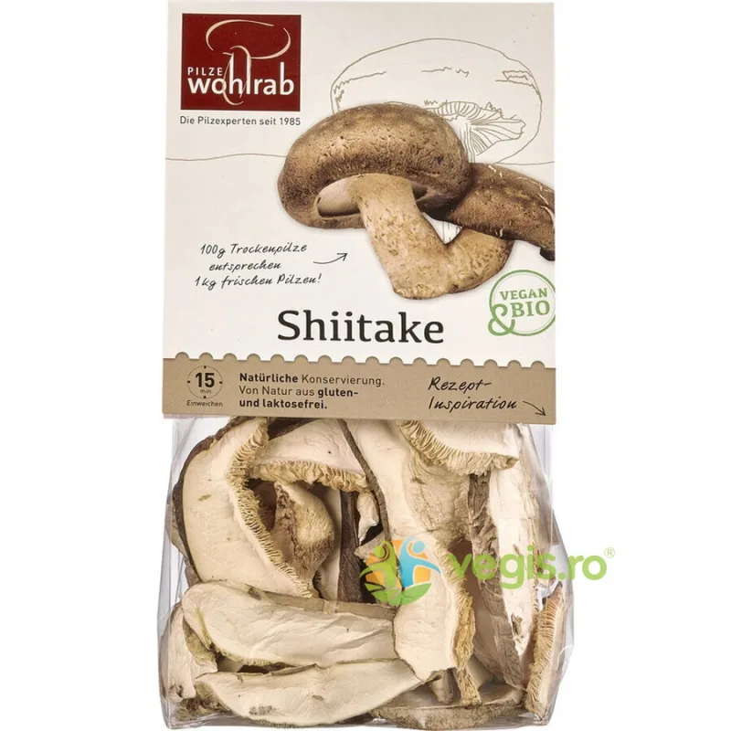 Felii de Ciuperci Shiitake Deshidratate Ecologice/Bio 20g WOHLRAB — preț și oferte