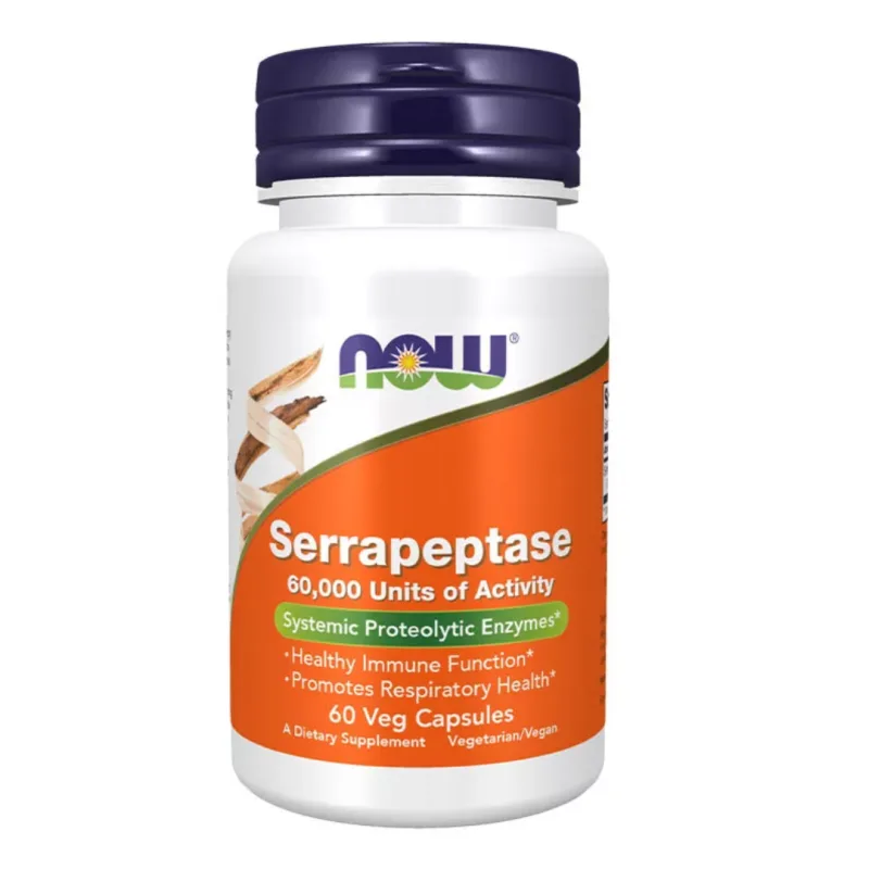 Serrapeptase, 60 capsule, Now Foods — preț și oferte