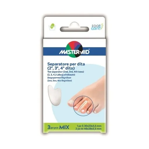 Separator degete (deget 2°-3°-4°) din gel, mix 3 buc, Master-Aid Origomedical — preț și oferte