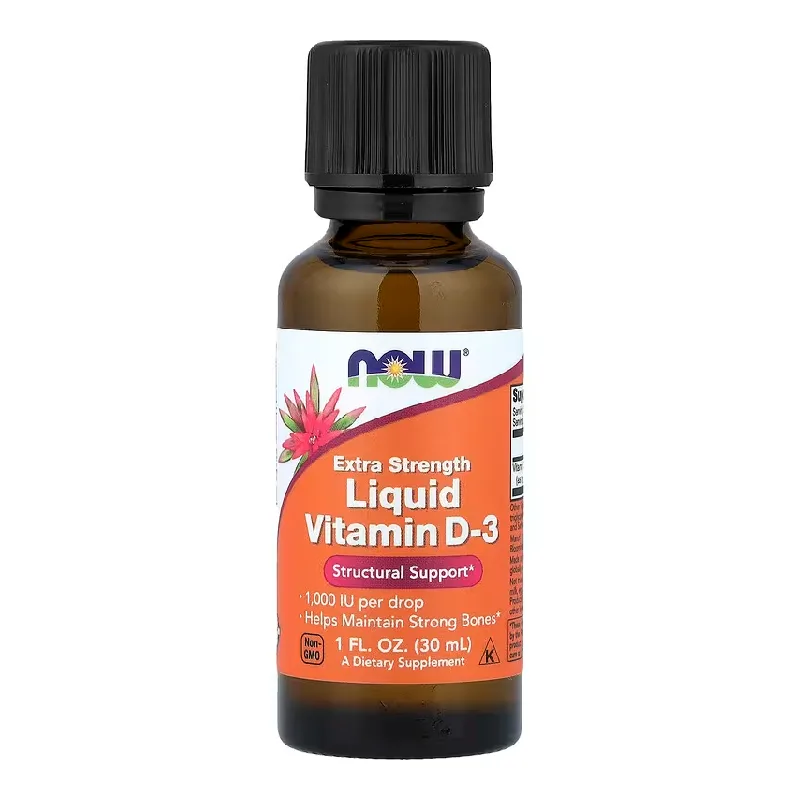 Vitamina D-3 Lichida Extra, 1000 UI/picatura, 30 ml, Now Foods — preț și oferte