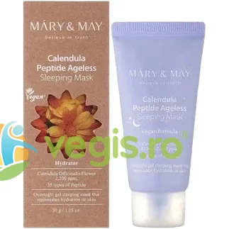 Masca pentru Noapte cu Galbenele si Peptide Mini 30g MARY AND MAY — preț și oferte