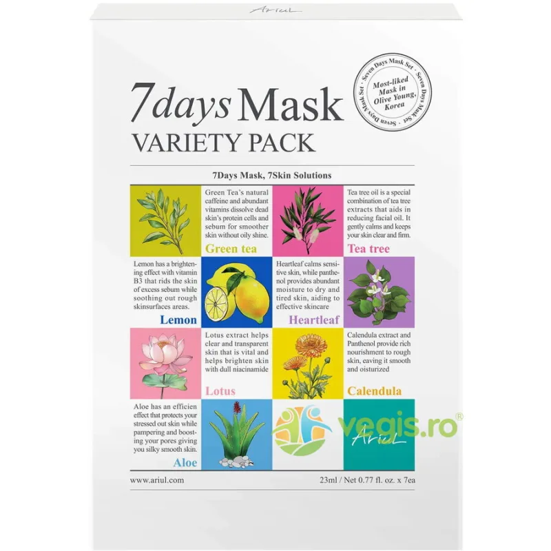 Set 7 Masti Ariul 7Days Mask Variety Pack — preț și oferte
