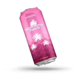 Apa cocos cu capsuni Strawberry Punch sparkling, 320ml, Hiwater