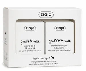 Pachet Avantajos Cremă Hidratantă de Zi cu Lapte de Capră 50 ml + Cremă Hidratantă de Noapte cu Lapte de Capră 50 ml, Ziaja