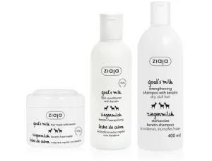 Set Șampon Goat's Milk 400 ml + Balsam pentru Păr 200 ml + Mască pentru Păr 200 ml, Ziaja