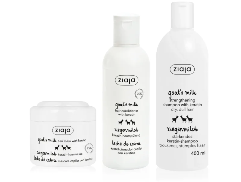 Set Șampon Goat's Milk 400 ml + Balsam pentru Păr 200 ml + Mască pentru Păr 200 ml, Ziaja — preț și oferte