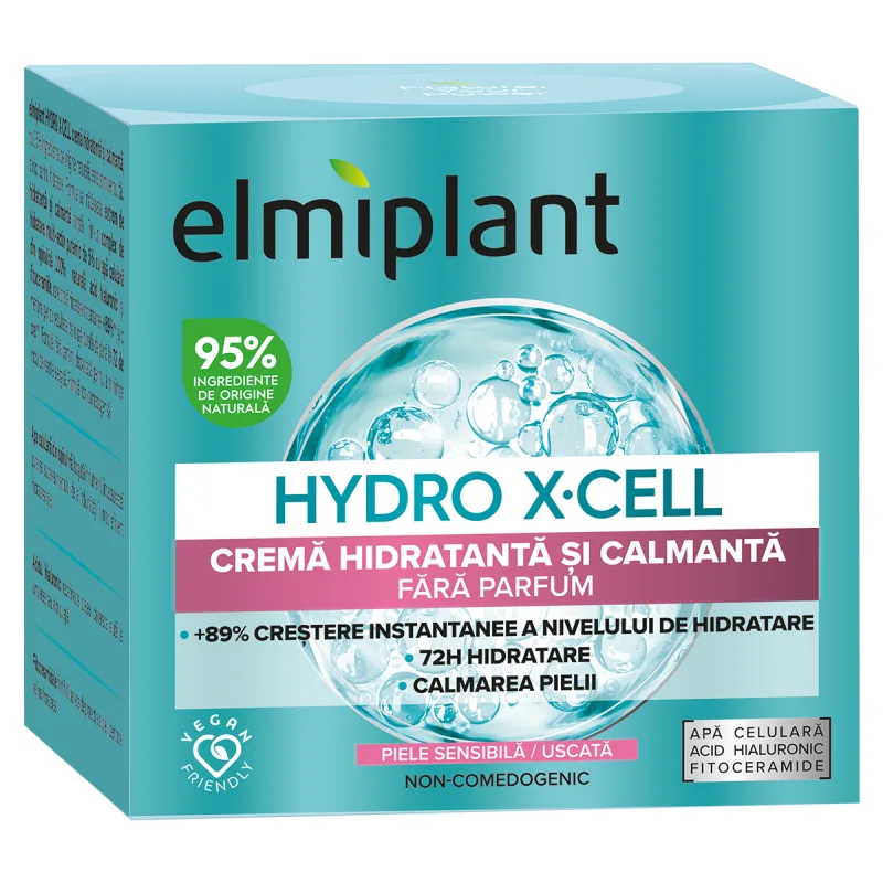 Crema de zi pentru ten sensibil/uscat Hydro X-Cell, 50ml, Elmiplant — preț și oferte