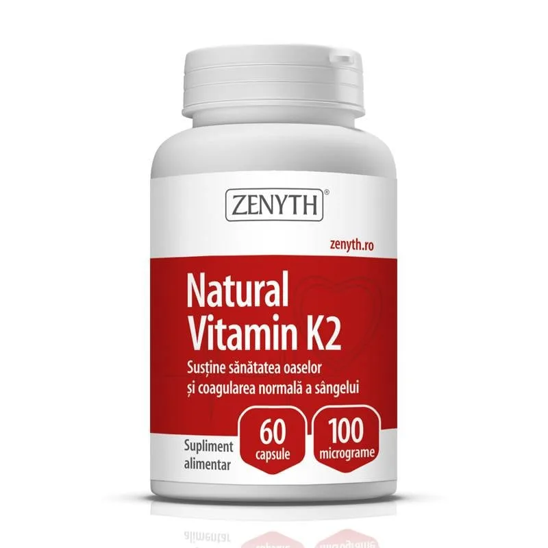 Vitamina K2, 60 capsule, Zenyth ZENYTH PHARMACEUTICALS SRL — preț și oferte