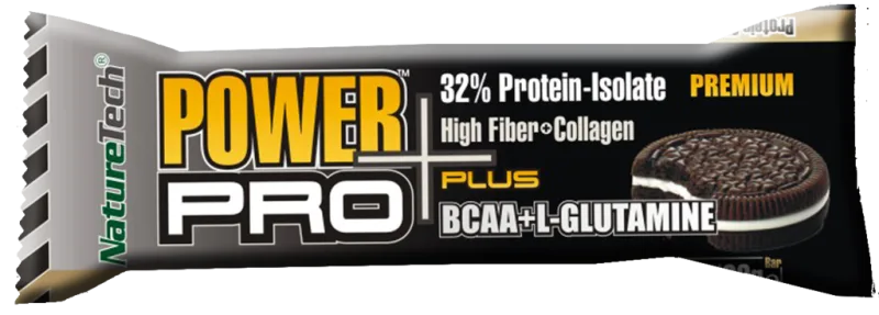 Baton energizant cu biscuiti si frisca Power Pro Plus, 80g, Nature Tech — preț și oferte