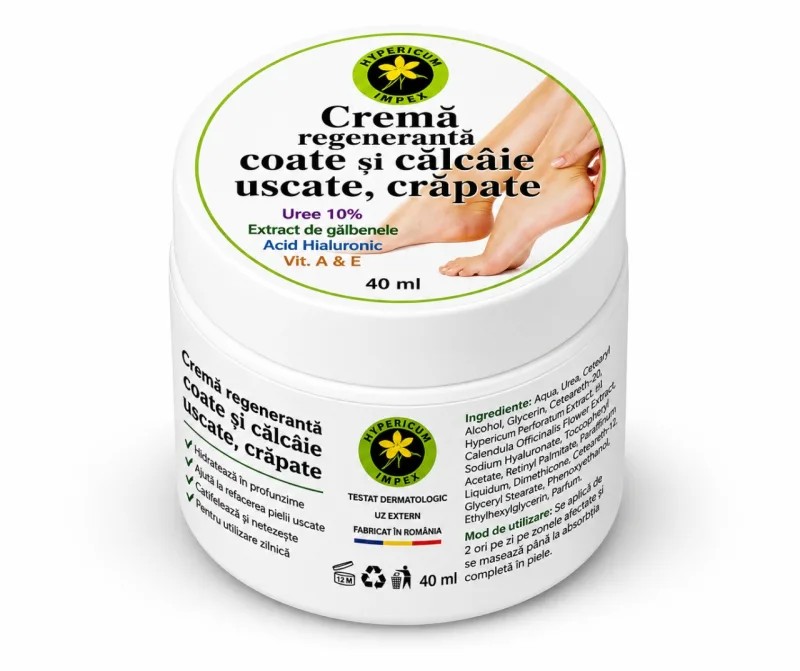 Cremă Regenerantă Coate și Călcâie, 40 ml, Hypericum — preț și oferte