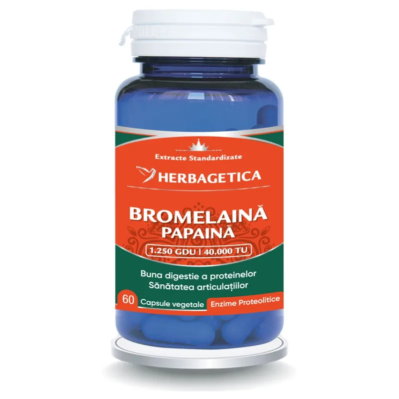 Bromelaina & Papaina, 60 capsule — preț și oferte