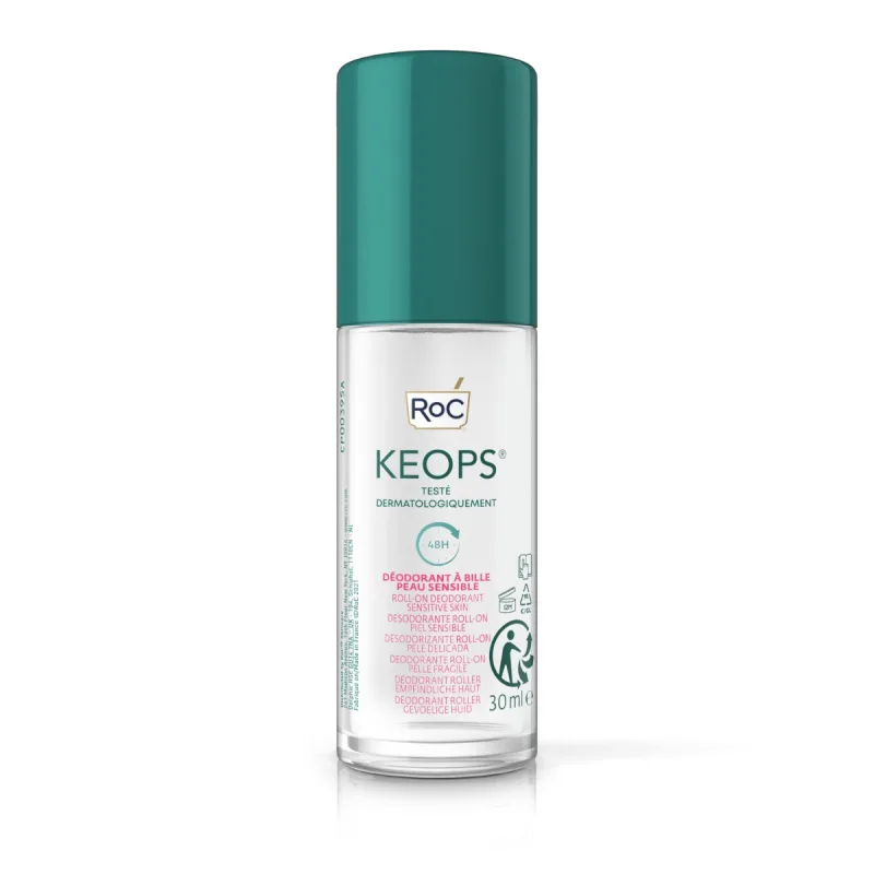 Deodorant roll-on pentru piele sensibila Keops Sensitive, 30ml, RoC — preț și oferte