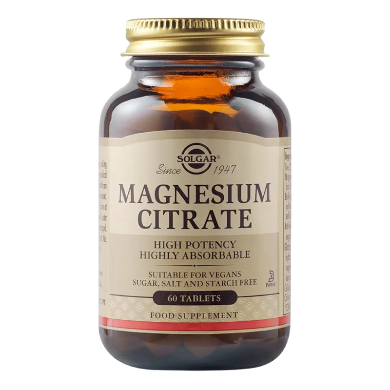 Citrat de magneziu 200mg, 60 tablete, Solgar — preț și oferte