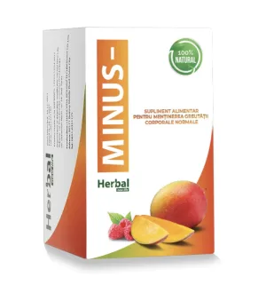 Supliment Alimentar pentru Controlul Greutății Minus-, 30 Comprimate, Herbal New Life