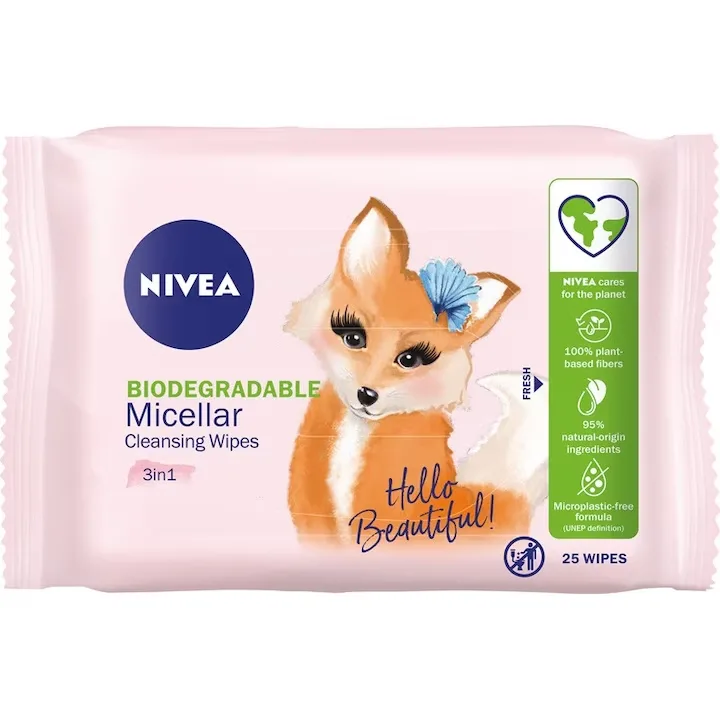 Servetele demachiante micelare Cleansing, 25 bucati, Nivea — preț și oferte