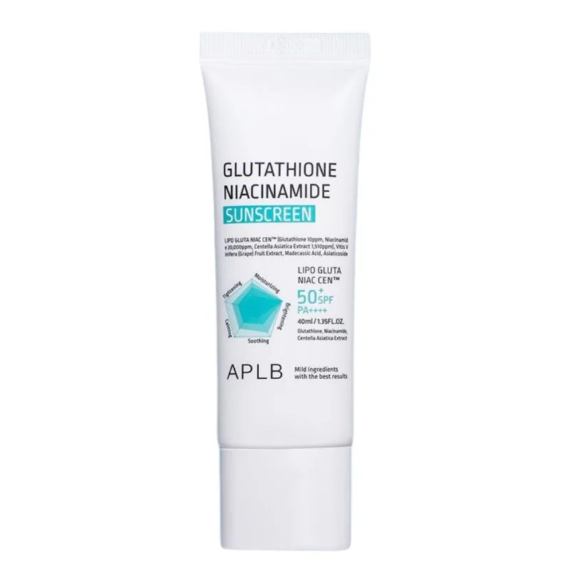 Crema de fata cu factor de protectie SPF 50+ PA++++ cu Glutathione si Niacinamide, 40 ml, APLB — preț și oferte