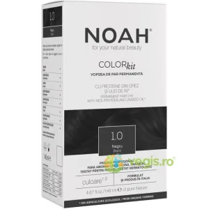 Vopsea de Par Permanenta cu Proteina de Orez si Ulei de In fara Amoniac Nuanta 1.0 Negru 140ml