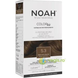 Vopsea de Par Permanenta cu Proteina de Orez si Ulei de In fara Amoniac Nuanta 5.3 Saten Auriu Deschis 140ml