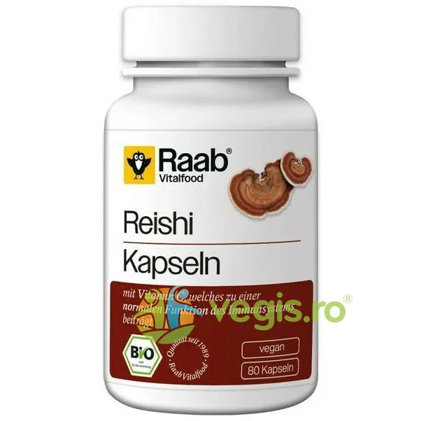 Reishi Extract 420mg Ecologic/Bio 80cps Raab Vitalfood — preț și oferte