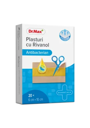 Dr. Max Plasturi cu rivanol 6x10cm, 20 bucati