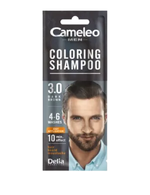 Sampon nuantator Camelo Men Dark Brown 3.0, 15ml, Delia Cosmetics