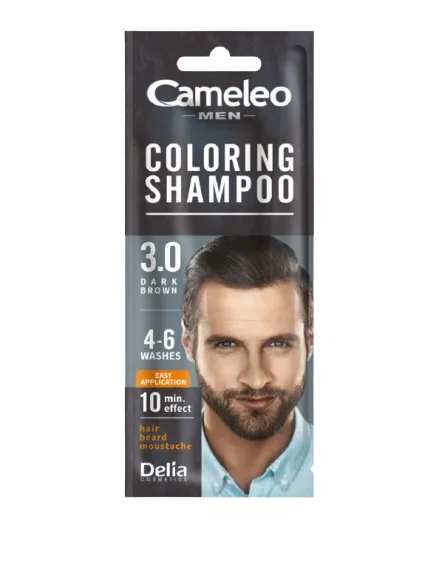 Sampon nuantator Camelo Men Dark Brown 3.0, 15ml, Delia Cosmetics — preț și oferte