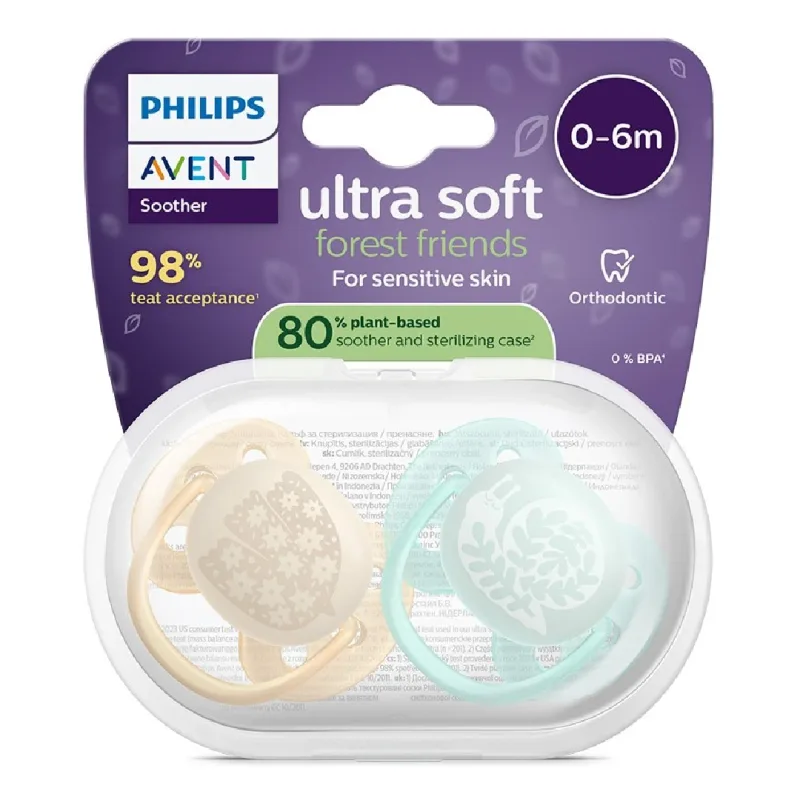 Suzete Ultra Soft, 0-6 luni, SCF091/41, Marine, 2 bucati, Philips Avent — preț și oferte