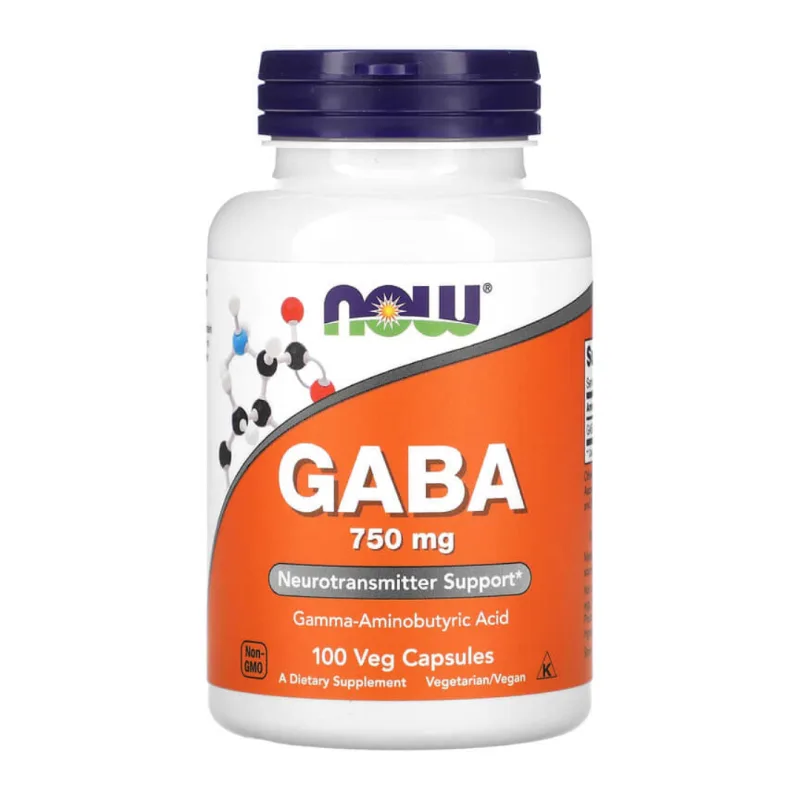 Gaba, 750 mg, 100 capsule vegetale, Now Foods — preț și oferte