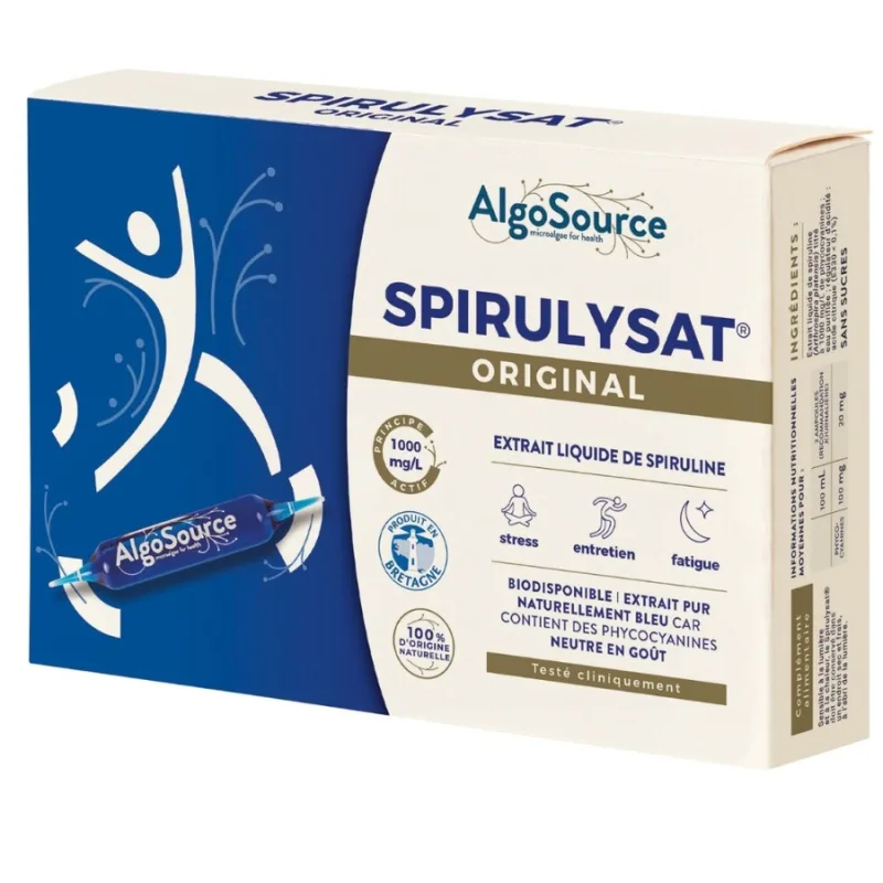 Spirulysat original, 20 fiole, Algosource — preț și oferte