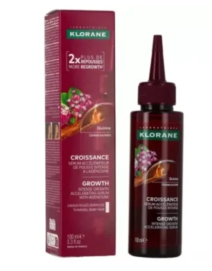 KLORANE Ser fără Clătire cu Chinină pentru Creștere, 100 ml, Klorane