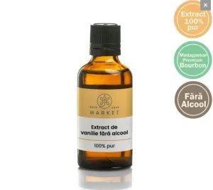 Extract Pur de Vanilie de Bourbon fără Alcool, 50 ml, Bio-Market