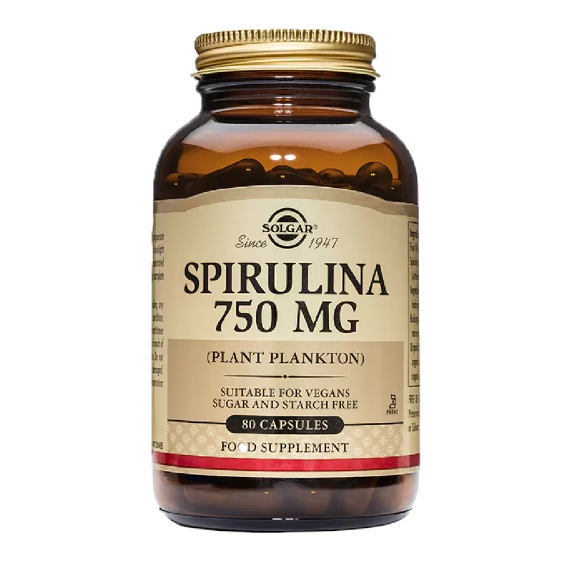 Spirulina, 750 mg, 80 capsule, Solgar — preț și oferte
