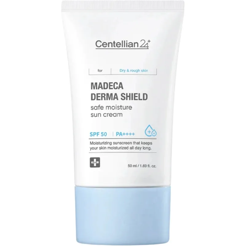 Cremă hidratantă cu protecție solară SPF50 PA++++ Madeca Derma Shield, 50 ml, Centellian 24 — preț și oferte