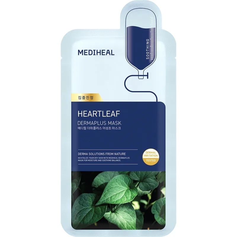 Mască de față echilibrantă, Dermaplus Heartleaf Sheet Mask, 22 ml, Mediheal — preț și oferte