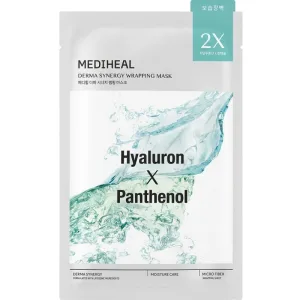 Mască de față pentru hidratare intensă, Derma Synergy Wrapping Mask Hyaluron x Panthenol, 25 ml, Mediheal
