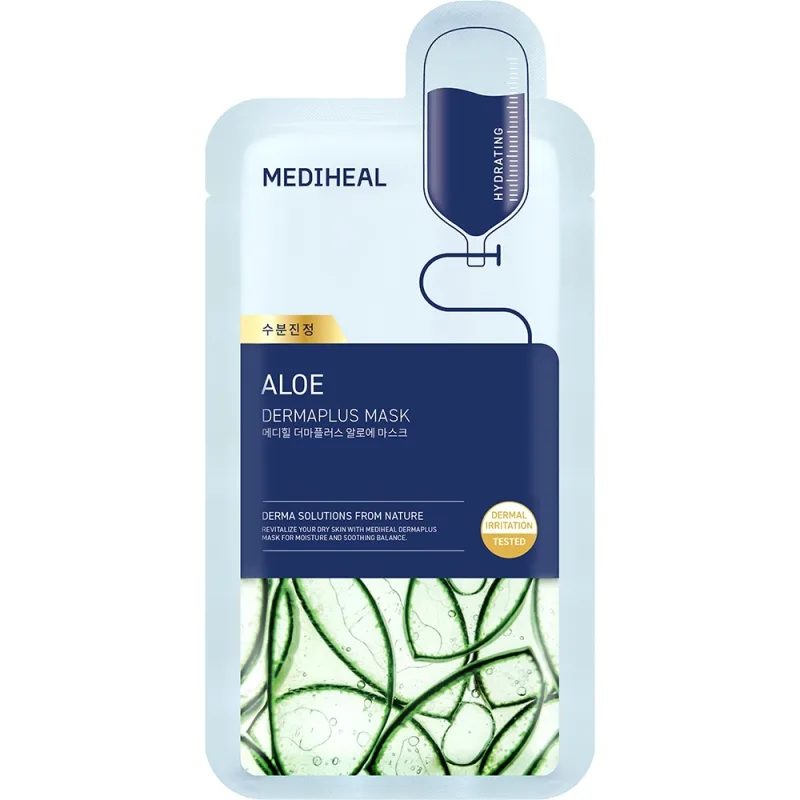 Mască de față tip pentru calmare, Dermaplus Aloe Sheet Mask, 22 ml, Mediheal — preț și oferte