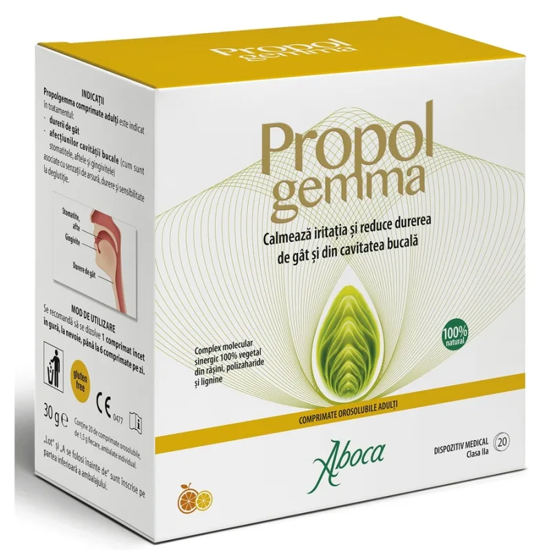 Propolgemma adulți, 20 comprimate, Aboca — preț și oferte
