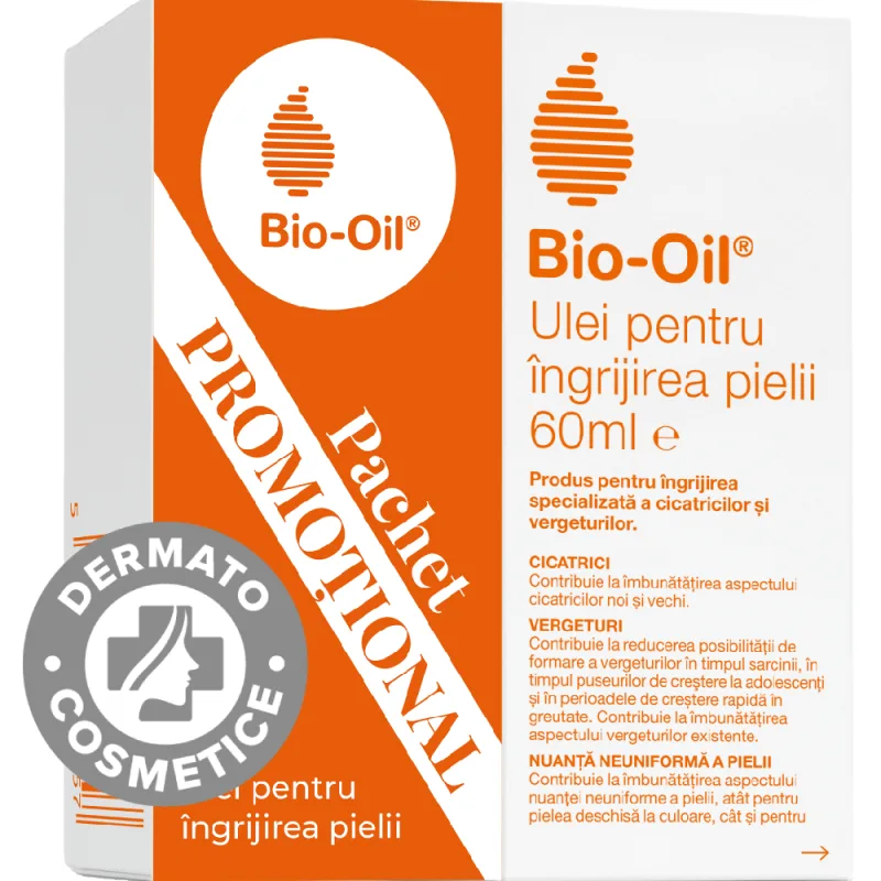 Pachet Ulei pentru ingrijirea pielii, 2 x 60ml, Bio-Oil — preț și oferte