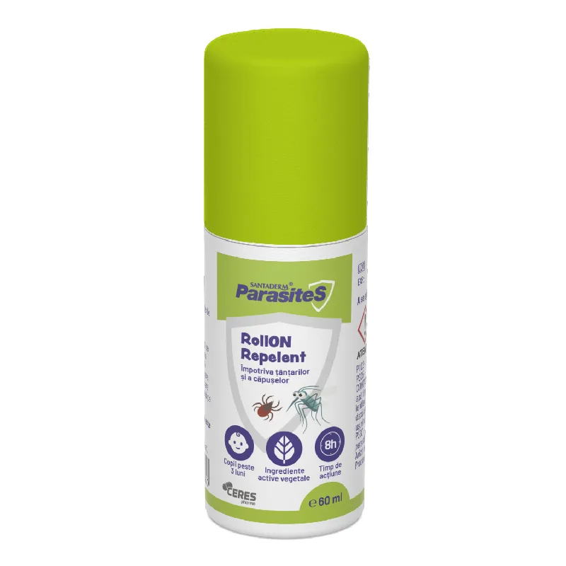 Roll on repelent impotriva tantarilor si capuselor Parasites Santaderm, 60 ml, Viva Pharma — preț și oferte
