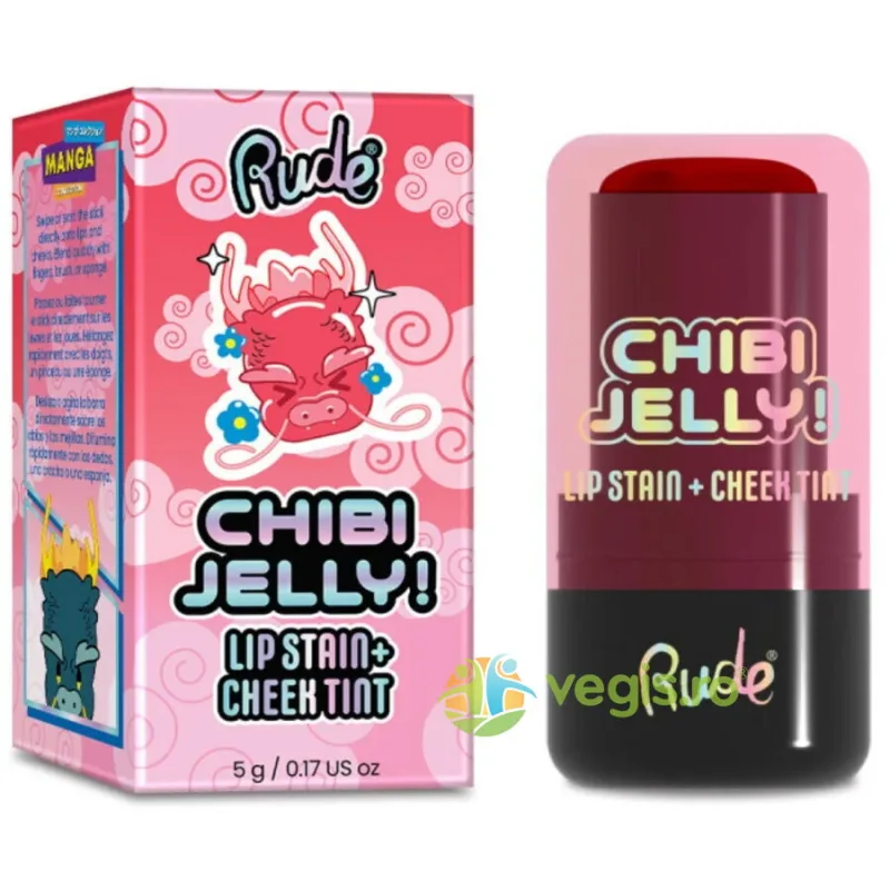 Lip Stain + Cheek Tint Chibi Jelly! 2 in 1 Nuanta Sakura 5g RUDE COSMETICS — preț și oferte
