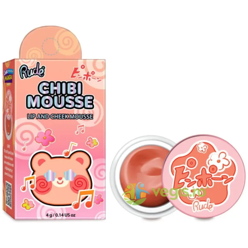 Blush si Balsam de Buze 2 in 1 Tip Mousse Chibi Mousse Nuanta Fuzzy 4g RUDE COSMETICS — preț și oferte