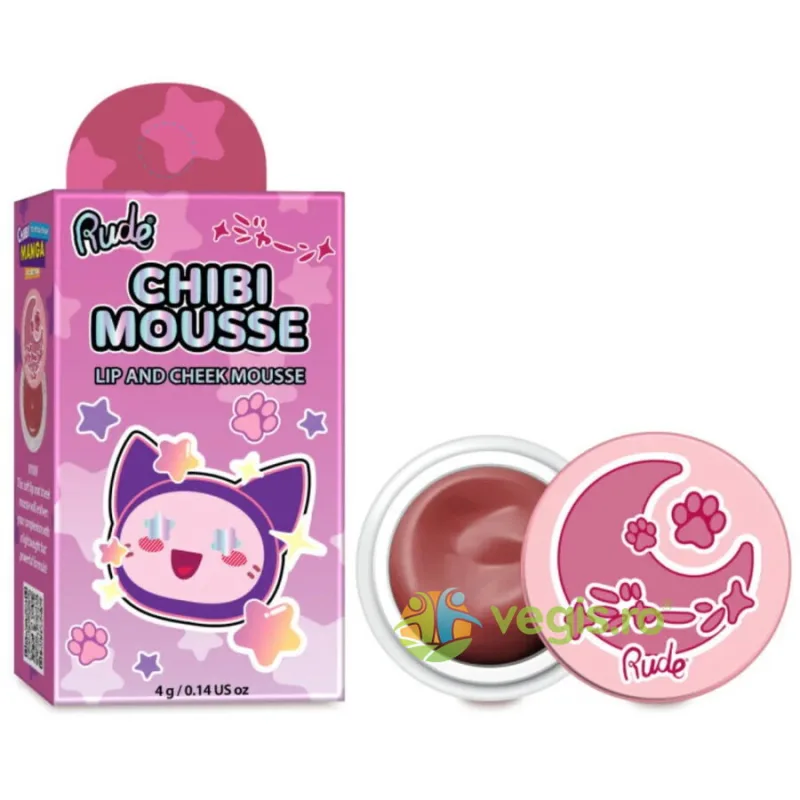 Blush si Balsam de Buze 2 in 1 Tip Mousse Chibi Mousse Nuanta Tada! 4g RUDE COSMETICS — preț și oferte