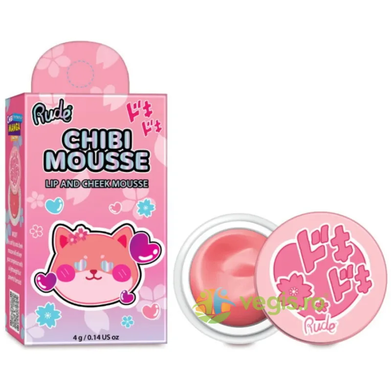 Blush si Balsam de Buze 2 in 1 Tip Mousse Chibi Mousse Nuanta Flutter 4g RUDE COSMETICS — preț și oferte